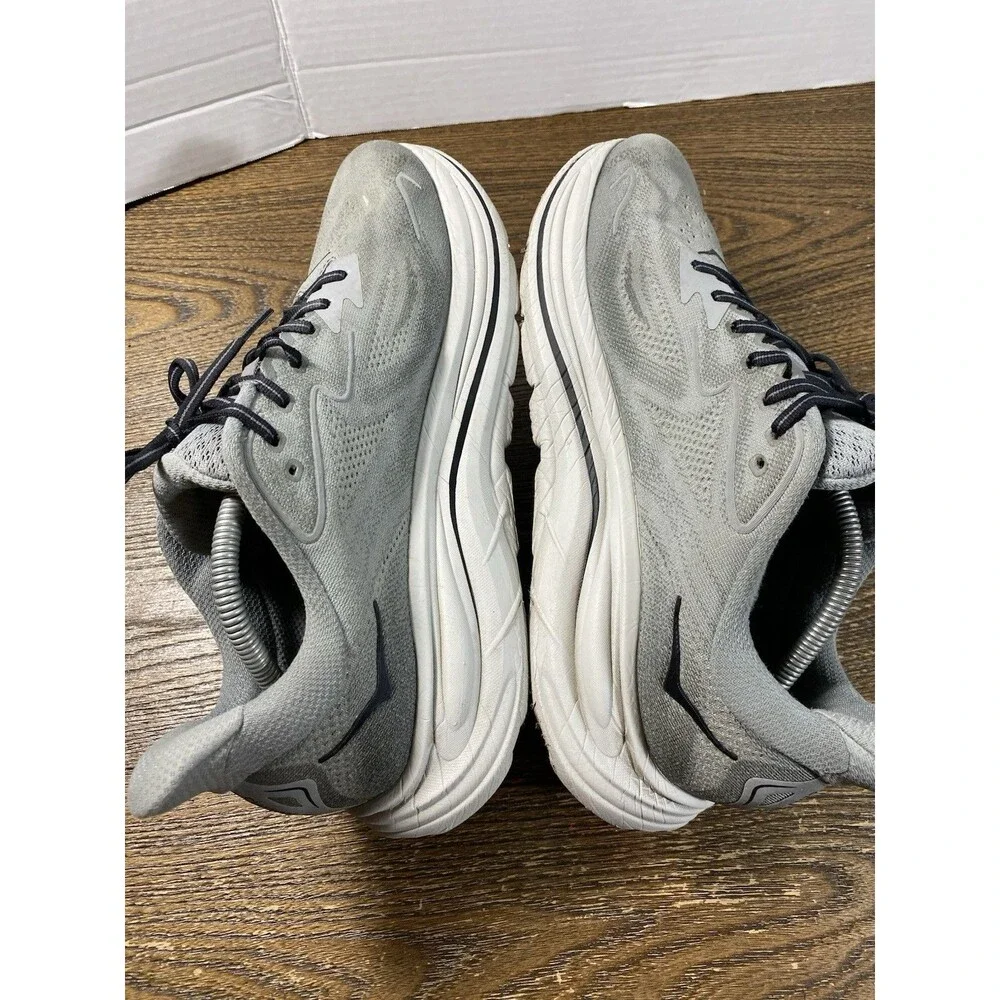 HOKA One One Clifton 10 1162030 GYST Grey /White/Black Mens Size 12 D F27525C